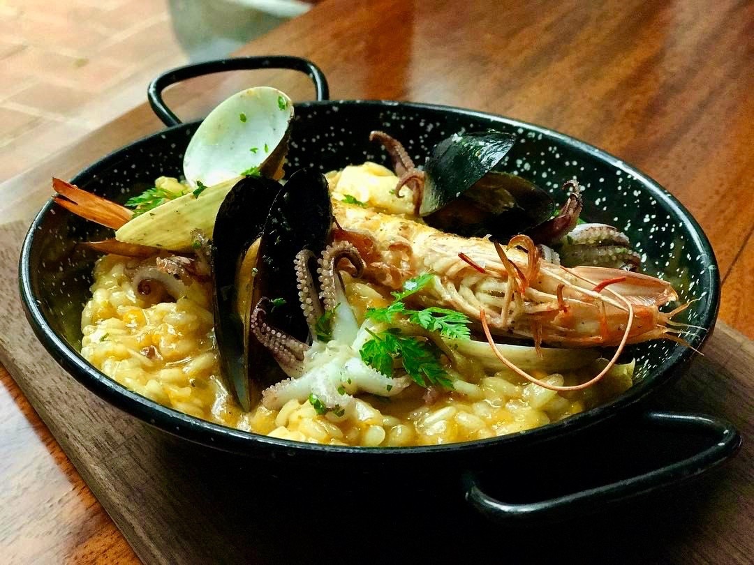 Arroz caldoso de mariscos