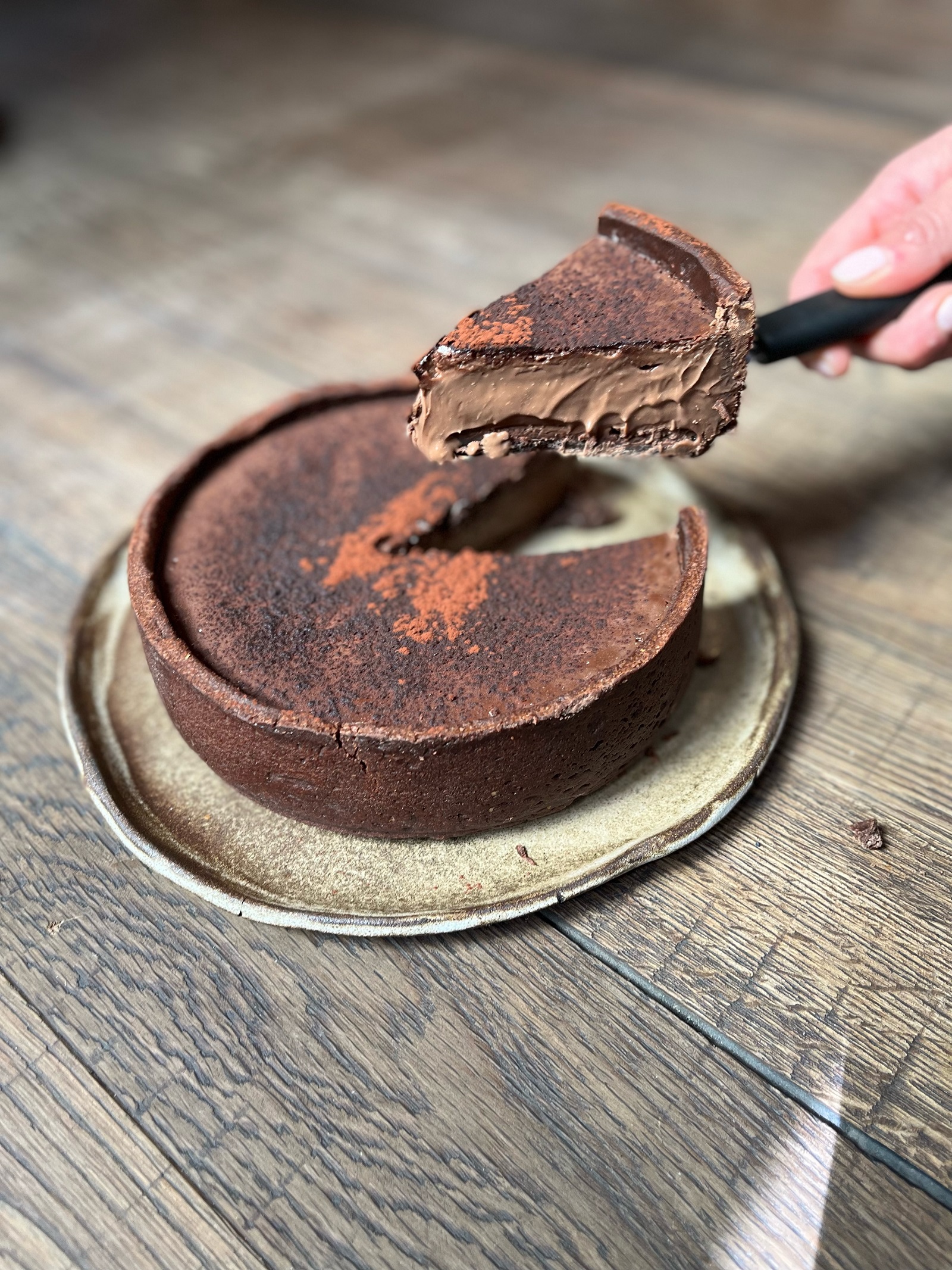 Tarta de chocolate cremosa