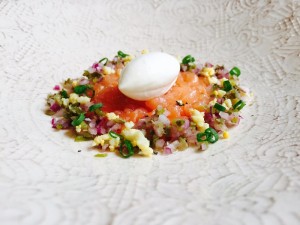 tartar de salmón